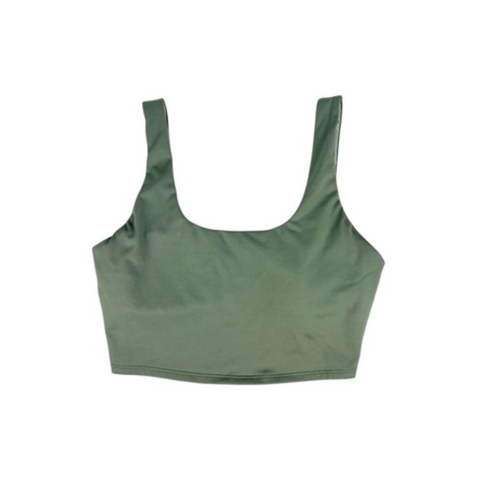 Gap Fit Eclipse Sage Green Vintage Flight Crop Sports Bra Brami Size Medium